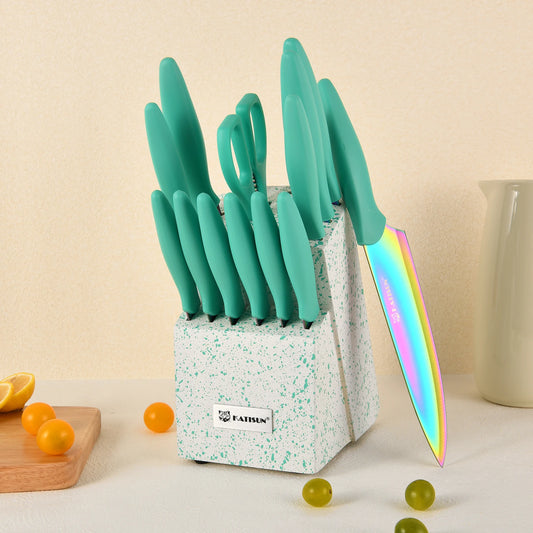 Rainbow Knife Block Set