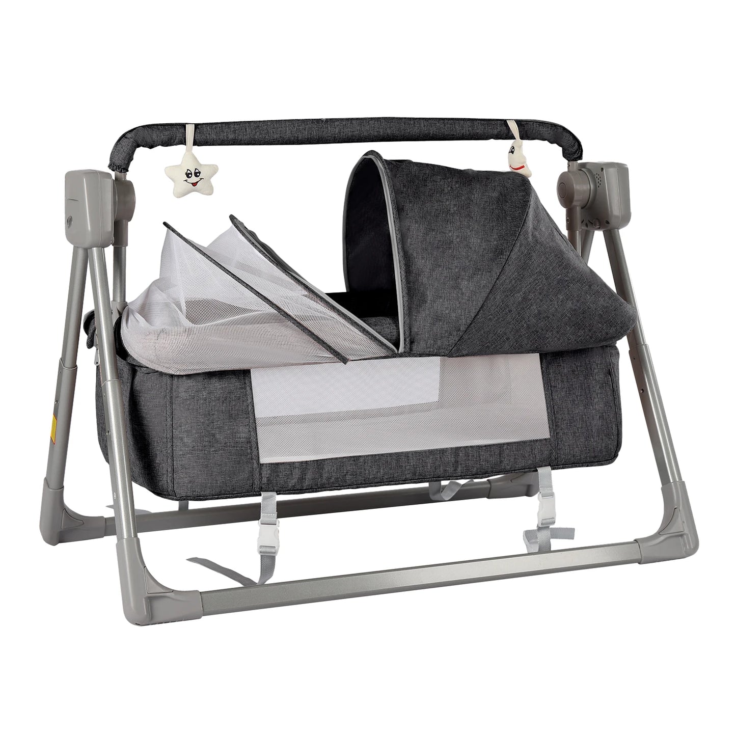 Gray Khaki Electric Baby Swing
