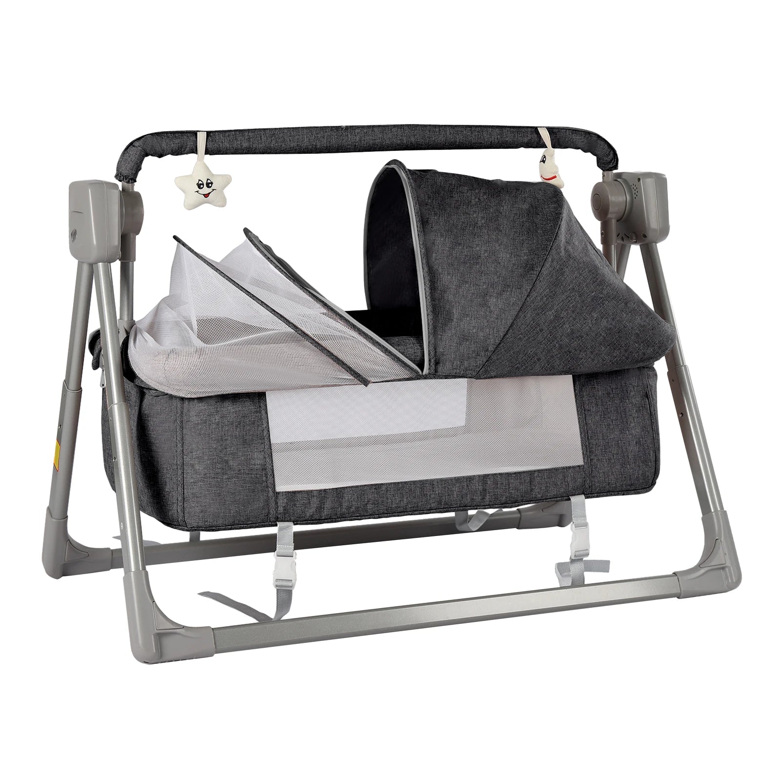 Gray Khaki Electric Baby Swing