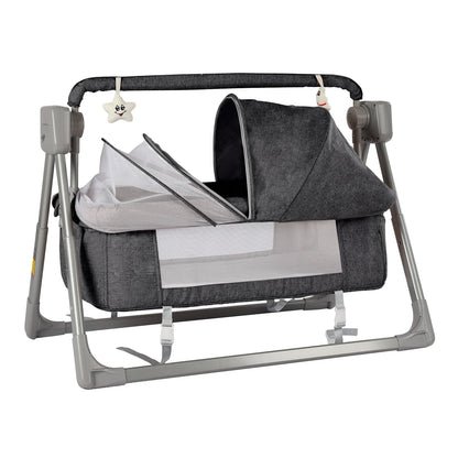 Gray Khaki Electric Baby Swing