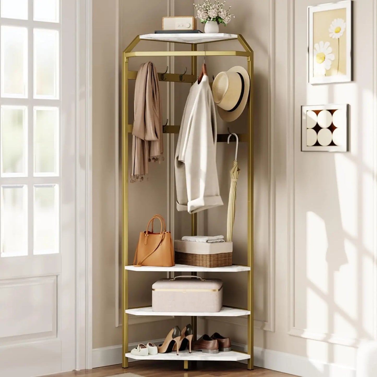 Corner Coat Rack