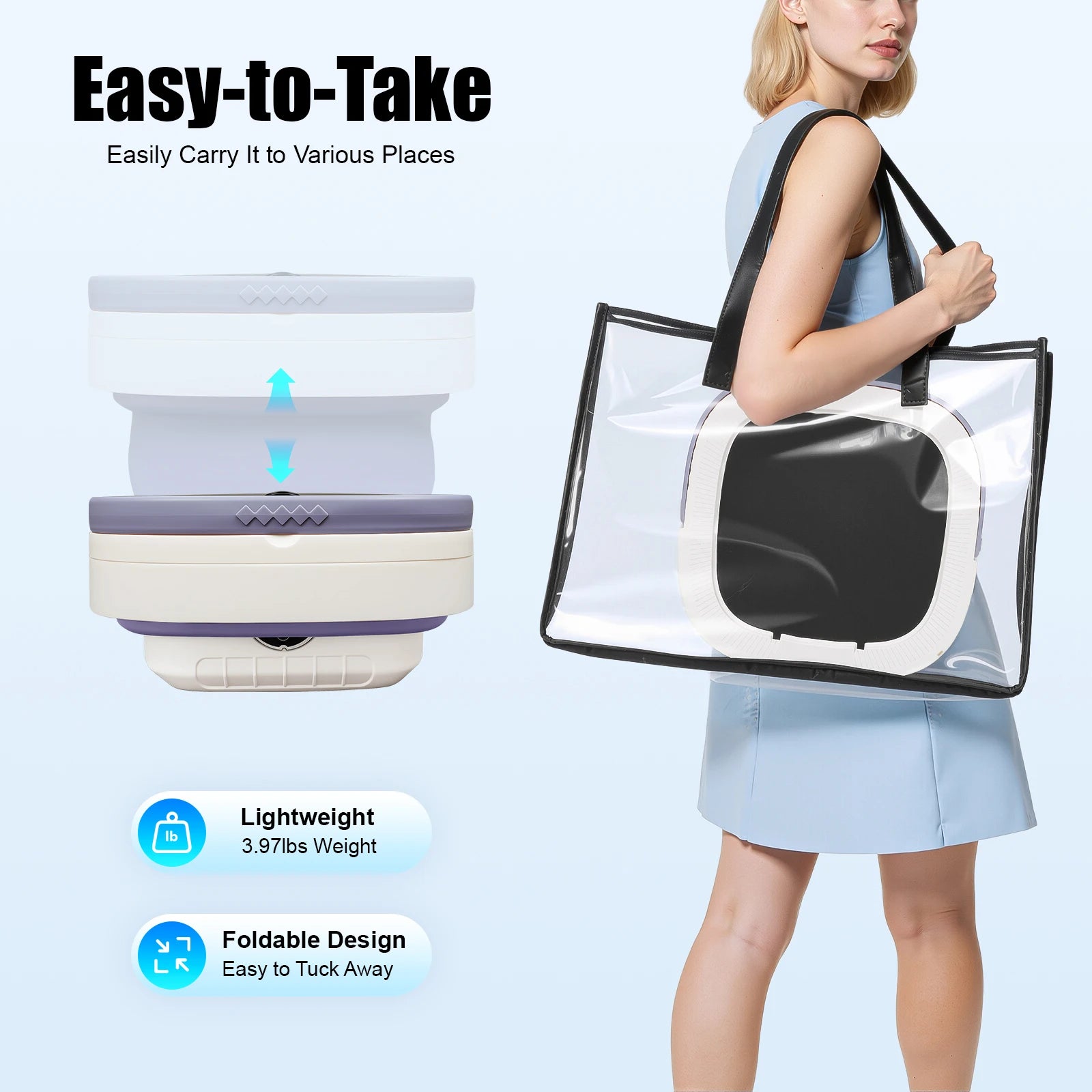 Mini Foldable Washing Machine 12L