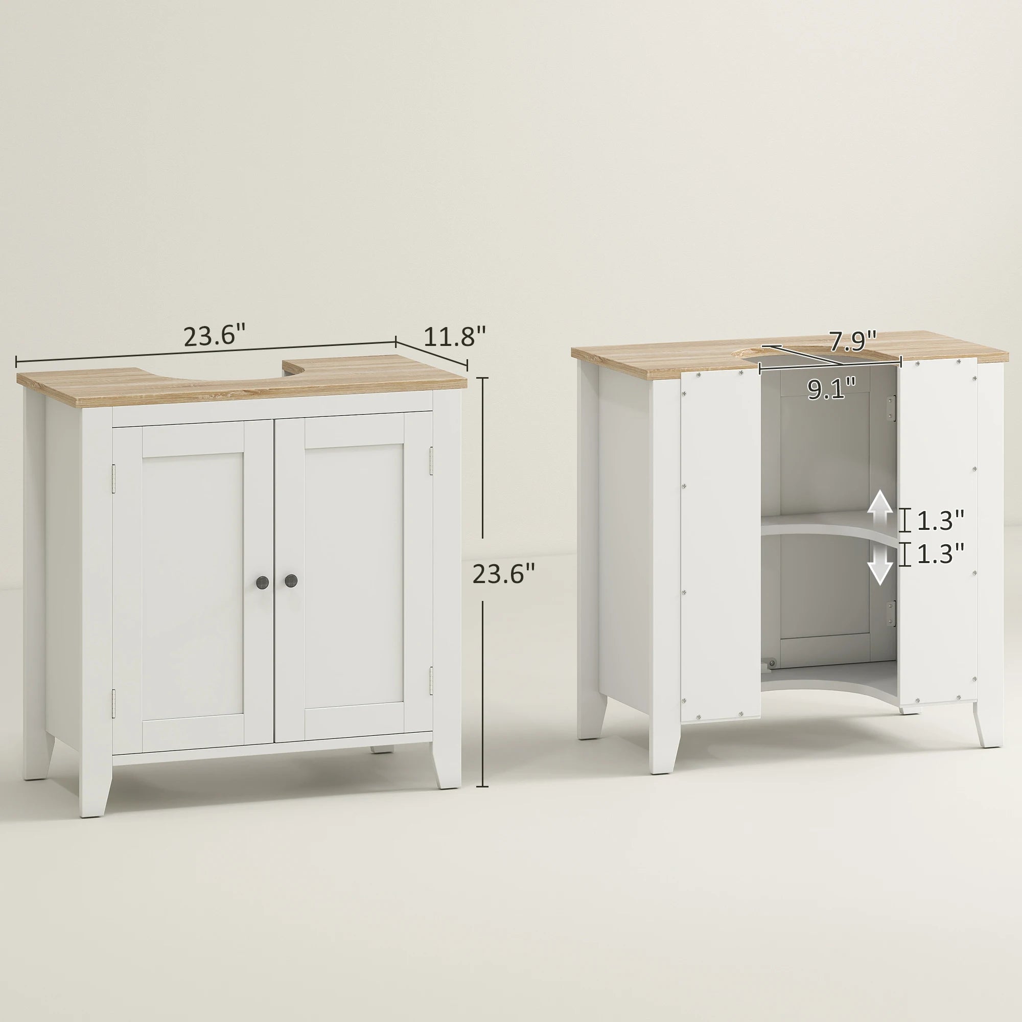 Pedestal Sink Storage Cabinet