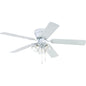 52" Ceiling Fan/Clear 3 Lights/LED