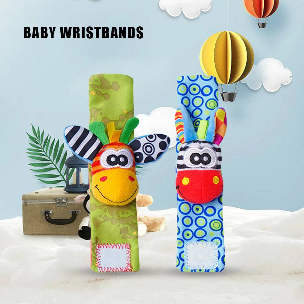Wrist Strap Rattle Soft Baby Sensory Toy for Infants