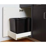Black Narrow Wastebasket/7-Gallon