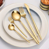Luxury Golden Cutlery - 60 PCS