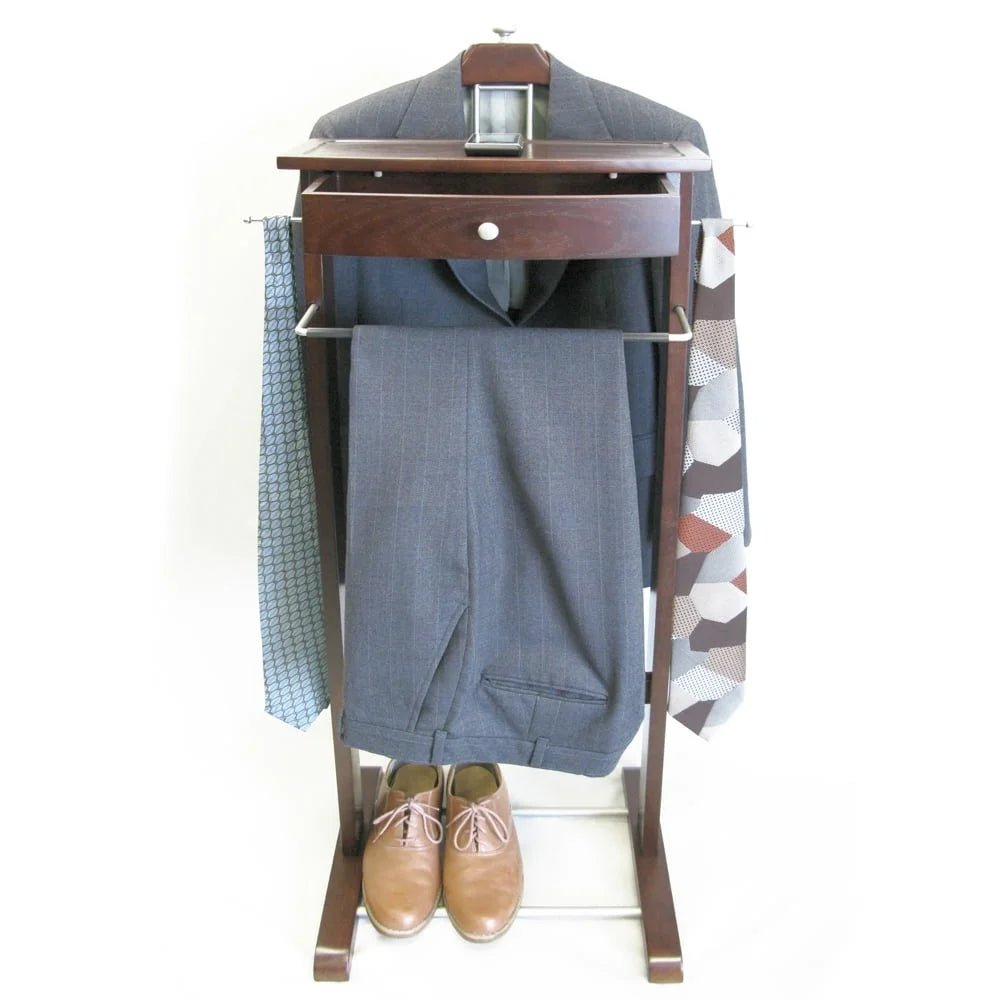 Dark Walnut Dresser Valet Stand
