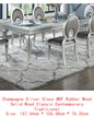 Glass Dining Table Set/Silver Hue