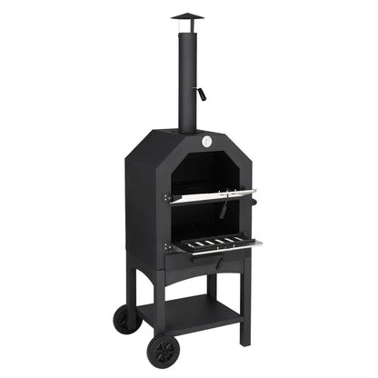Outdoor Wood Pizza Oven with Stone