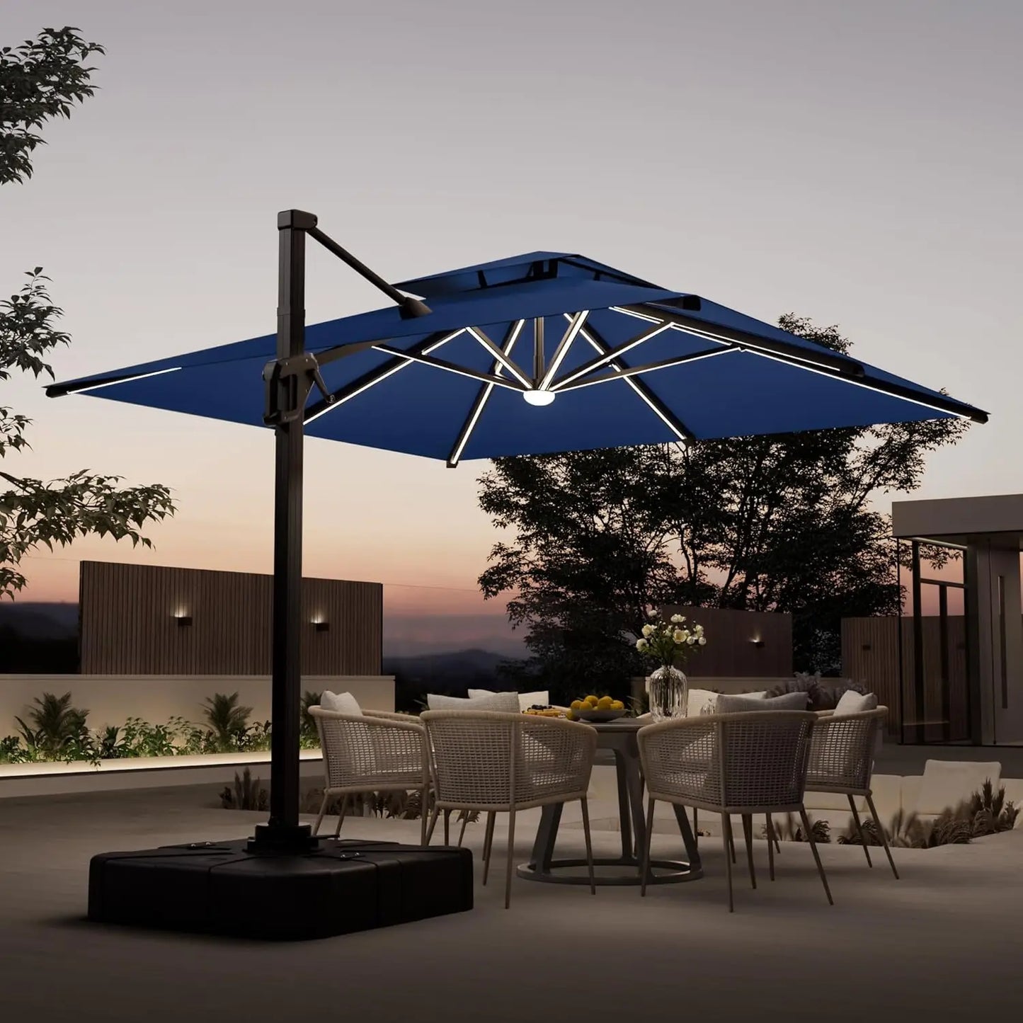 Patio Umbrella with Led Lights