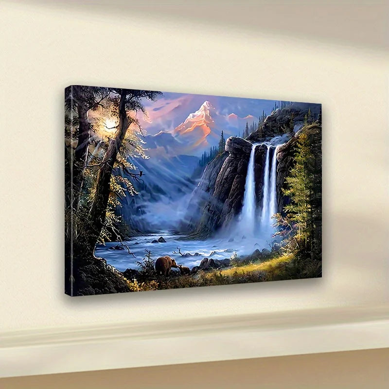 Waterfall Landscape Canvas Print