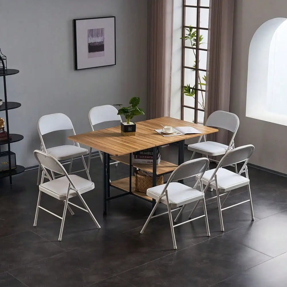 6 Pack Padded Folding Chairs Stackable