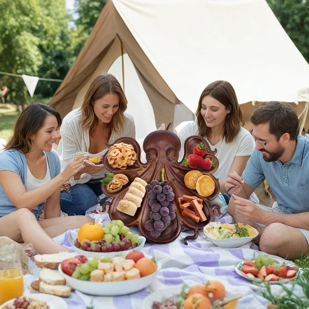 Octopus Wooden Serving Tray