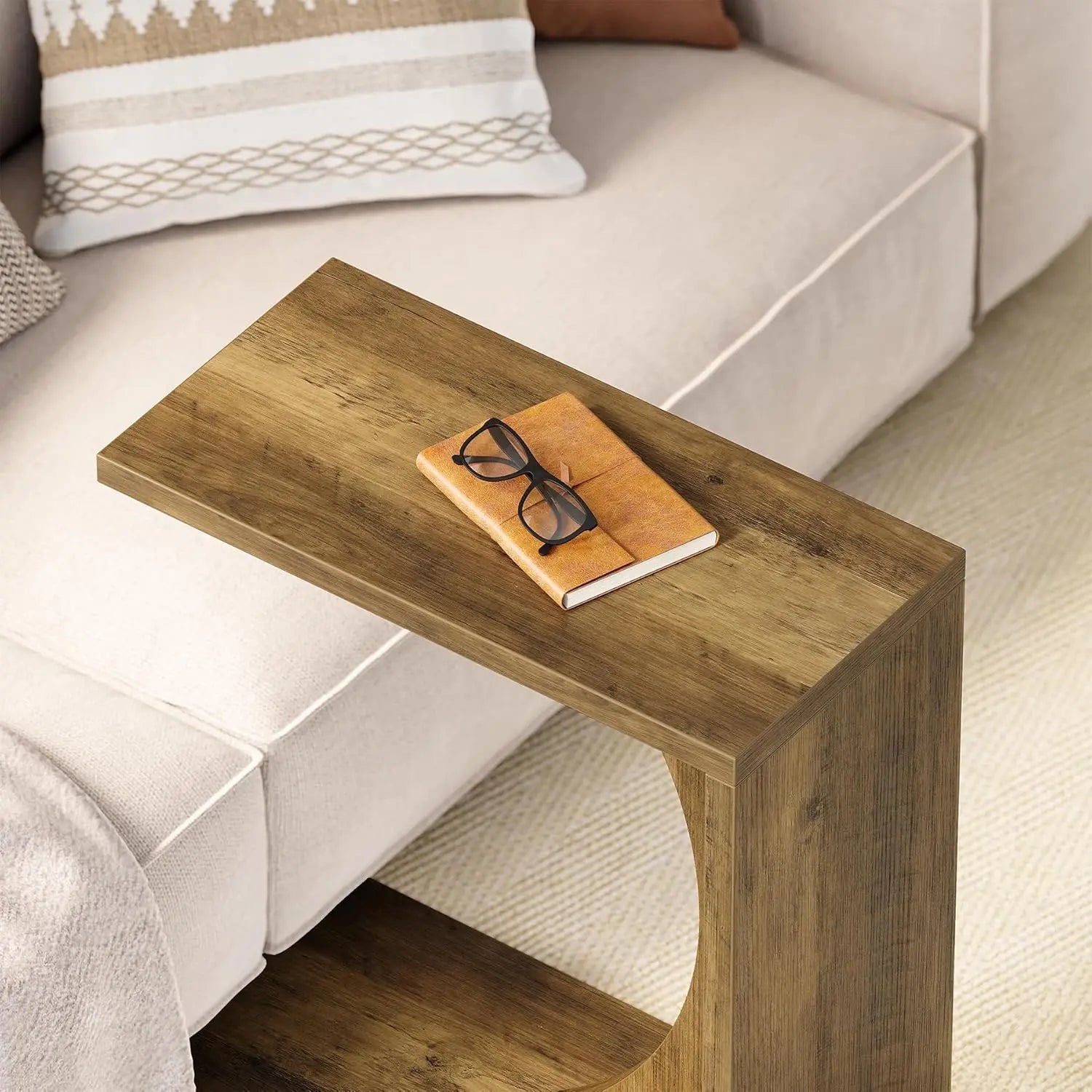 C Shaped End Table for Living Room and Home Use