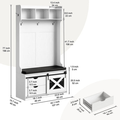 Multifunctional Entryway Bench/Coat Rack
