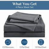 Dark Grey Queen Sheets Set