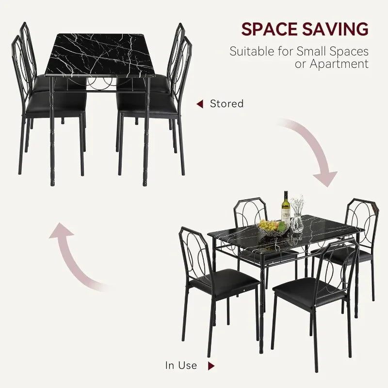 5 Piece Dining Table Set