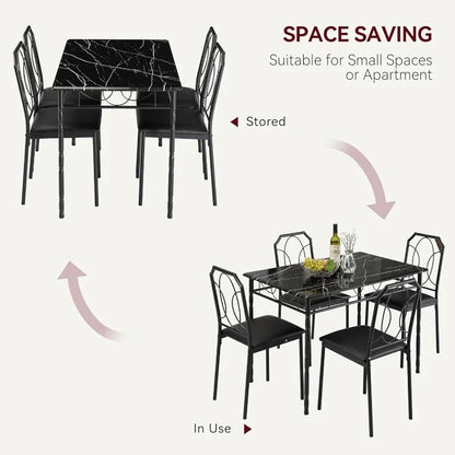 5 Piece Dining Table Set