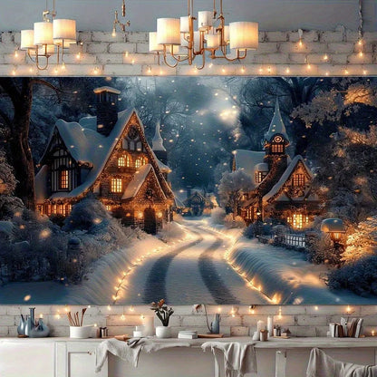 Christmas Snow Night Wall Arts