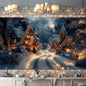 Christmas Snow Night Wall Arts