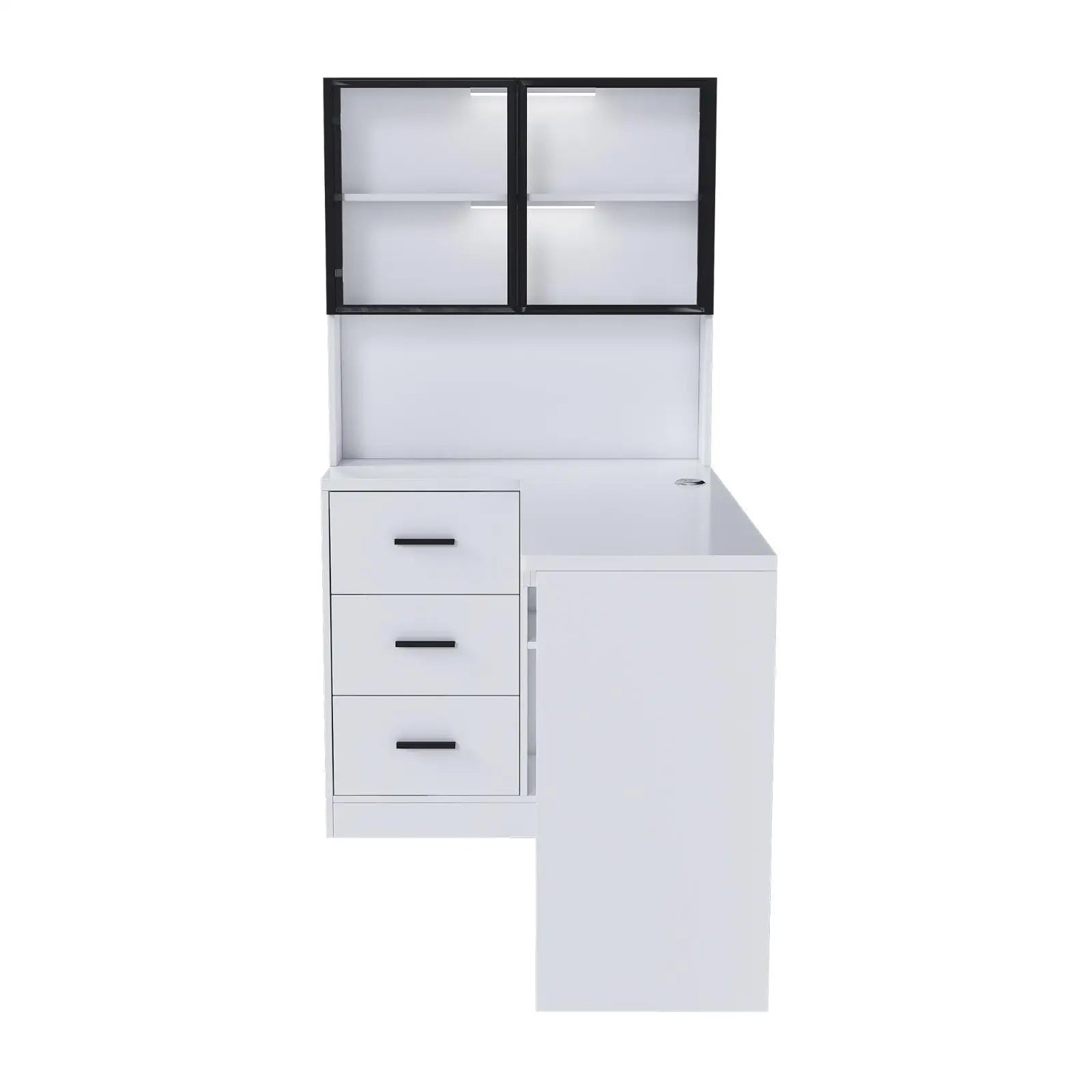 Computer Desk Glass Cabinets for home