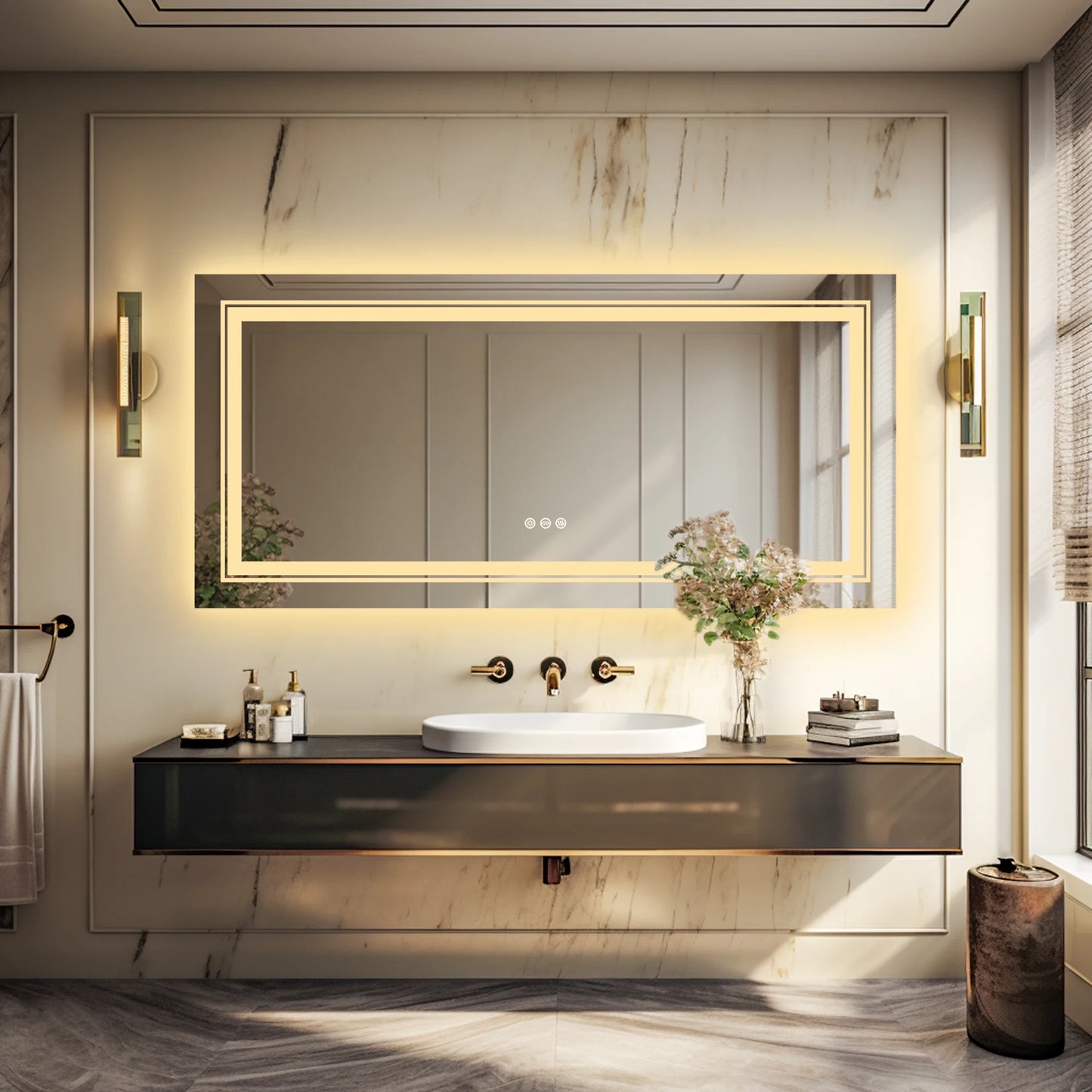 40 x 24 Inch LED Bathroom Mirror