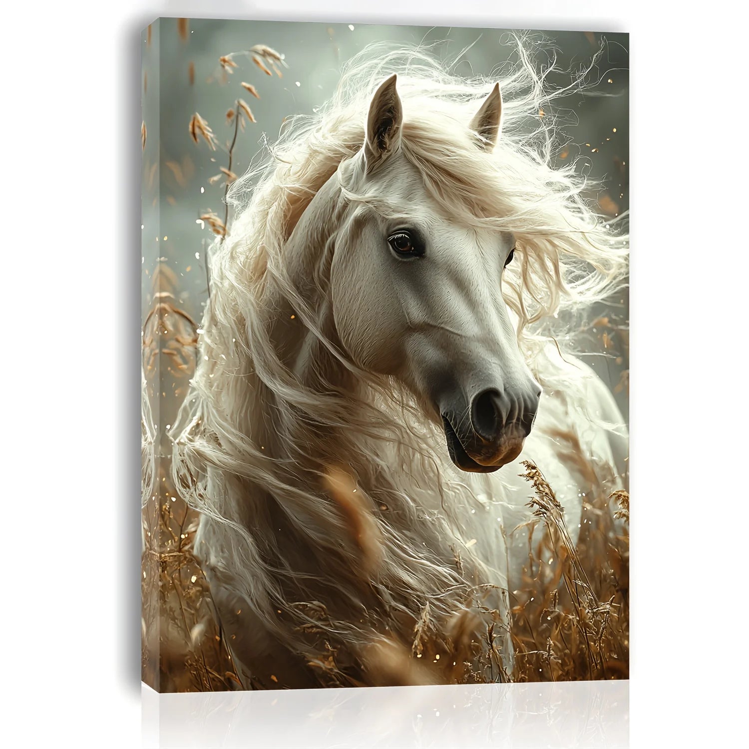 Canvas Art Majestic Horse Flowing Mane
