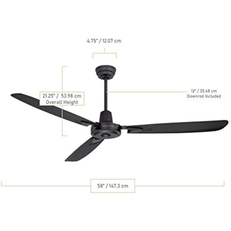 58" Heavy-Duty Ceiling Fan