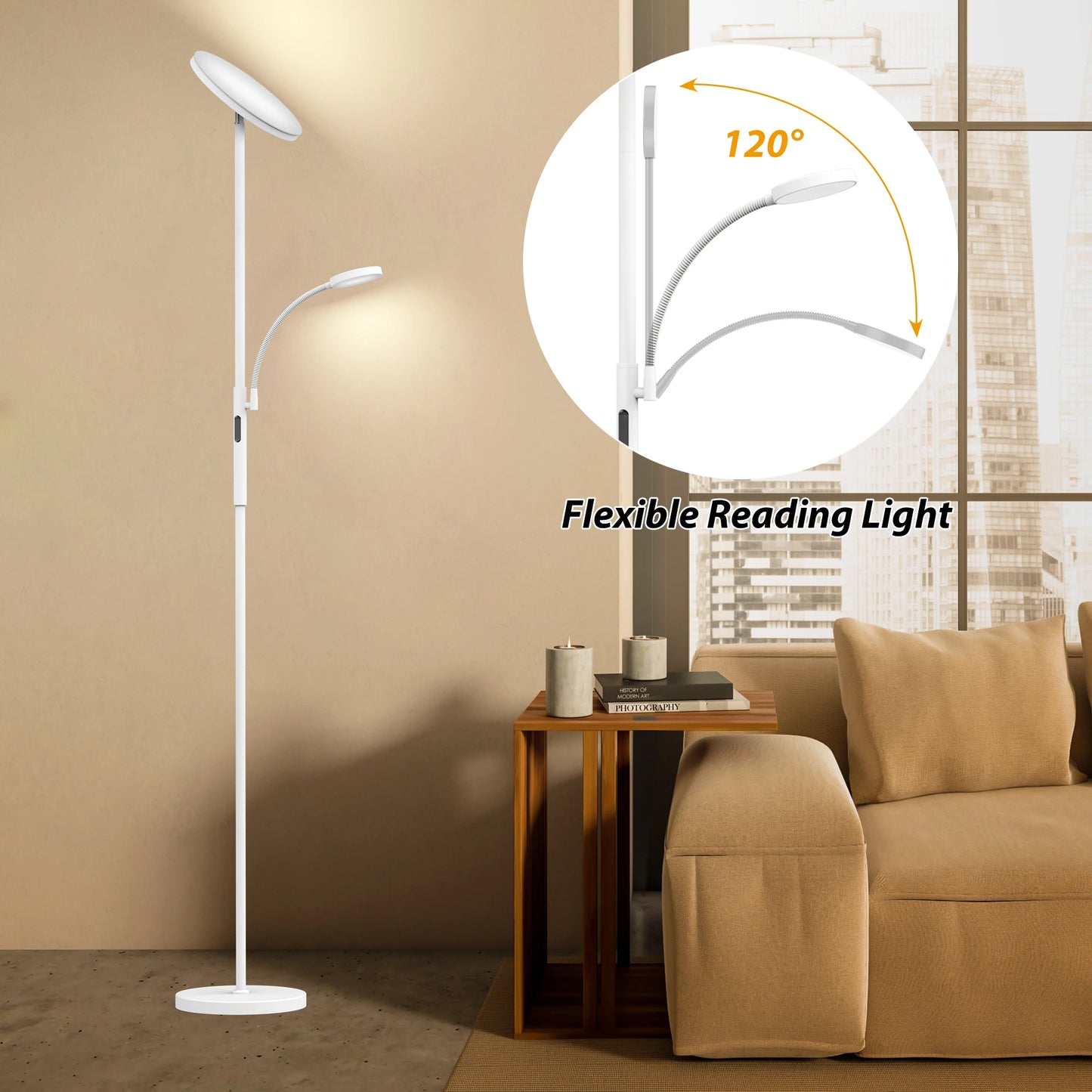 Floor Lamp with Remote Control