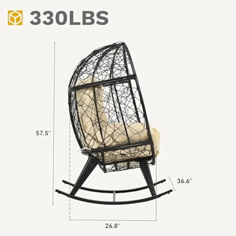 Wicker Rocking Egg Chair for home use