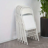 6 Pack Padded Folding Chairs Stackable