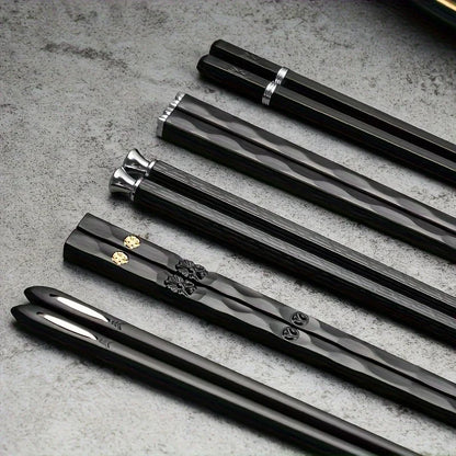 Premium Alloy Chopsticks - 5 Pairs