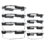8-Piece Glass Food Containers