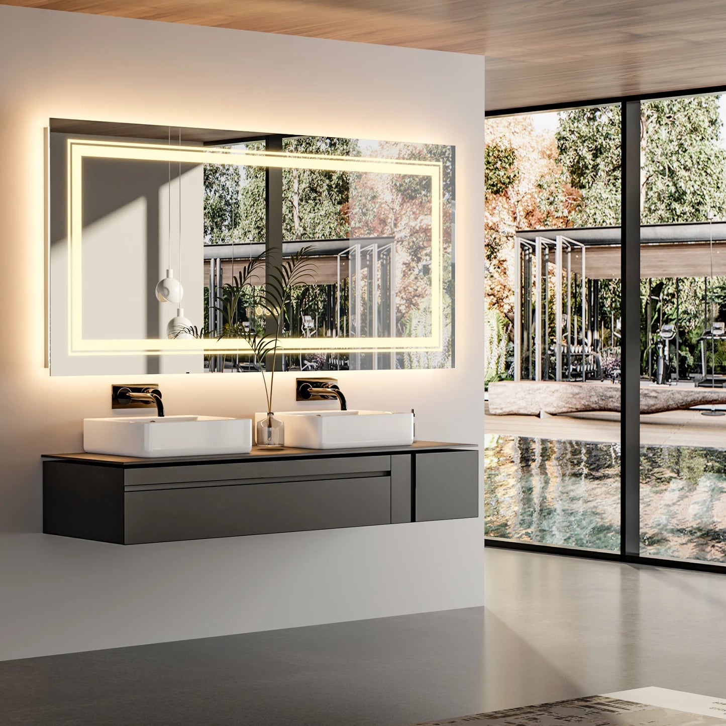 40 x 24 Inch LED Bathroom Mirror