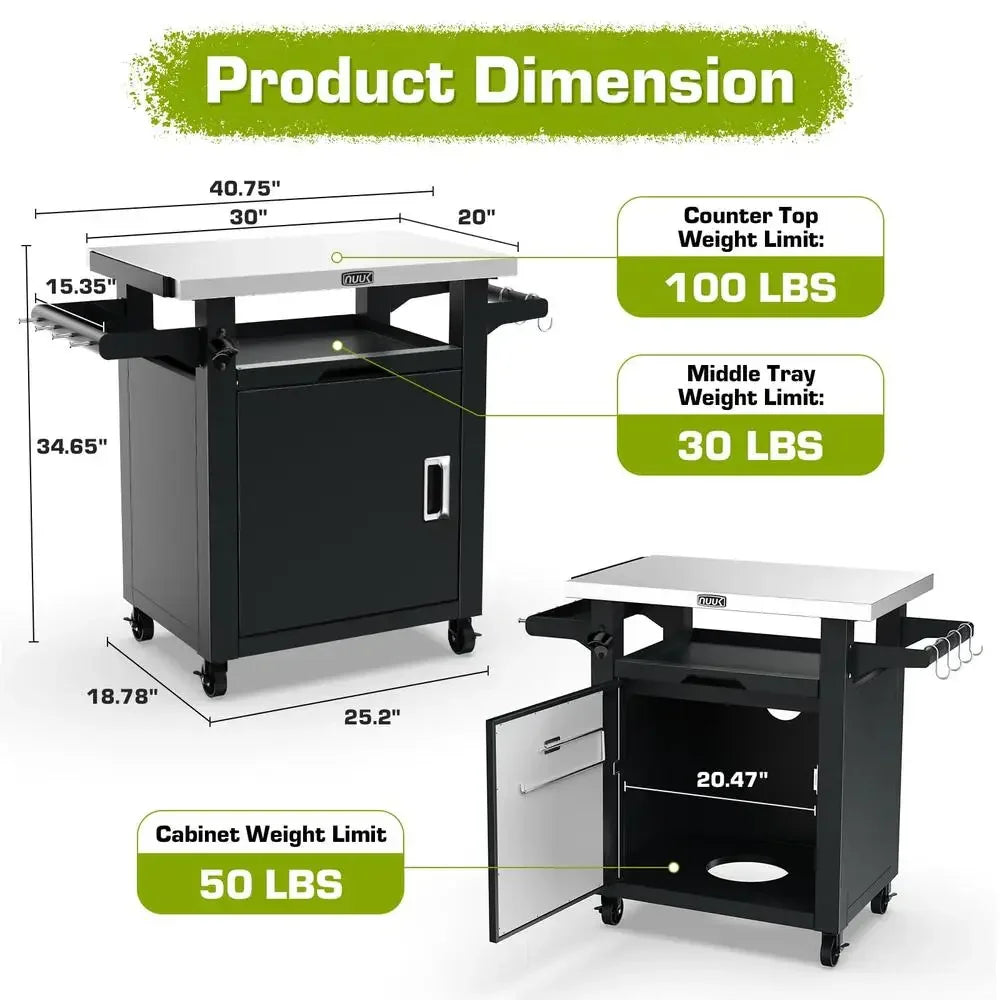 Grill Cart Stainless Steel