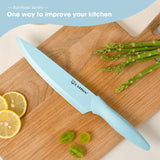 14 Pieces Blue Knife Set