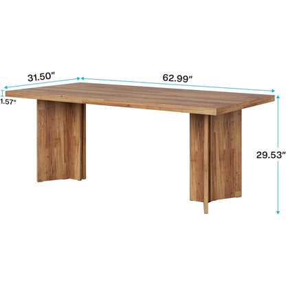 63-Inch Dining Table For 4-6