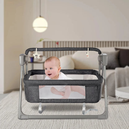 Gray Khaki Electric Baby Swing