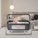 Gray/Khaki Electric Baby Swing