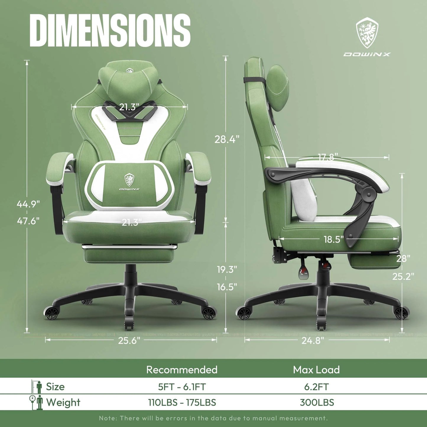 Black Gaming Chair with Footrest