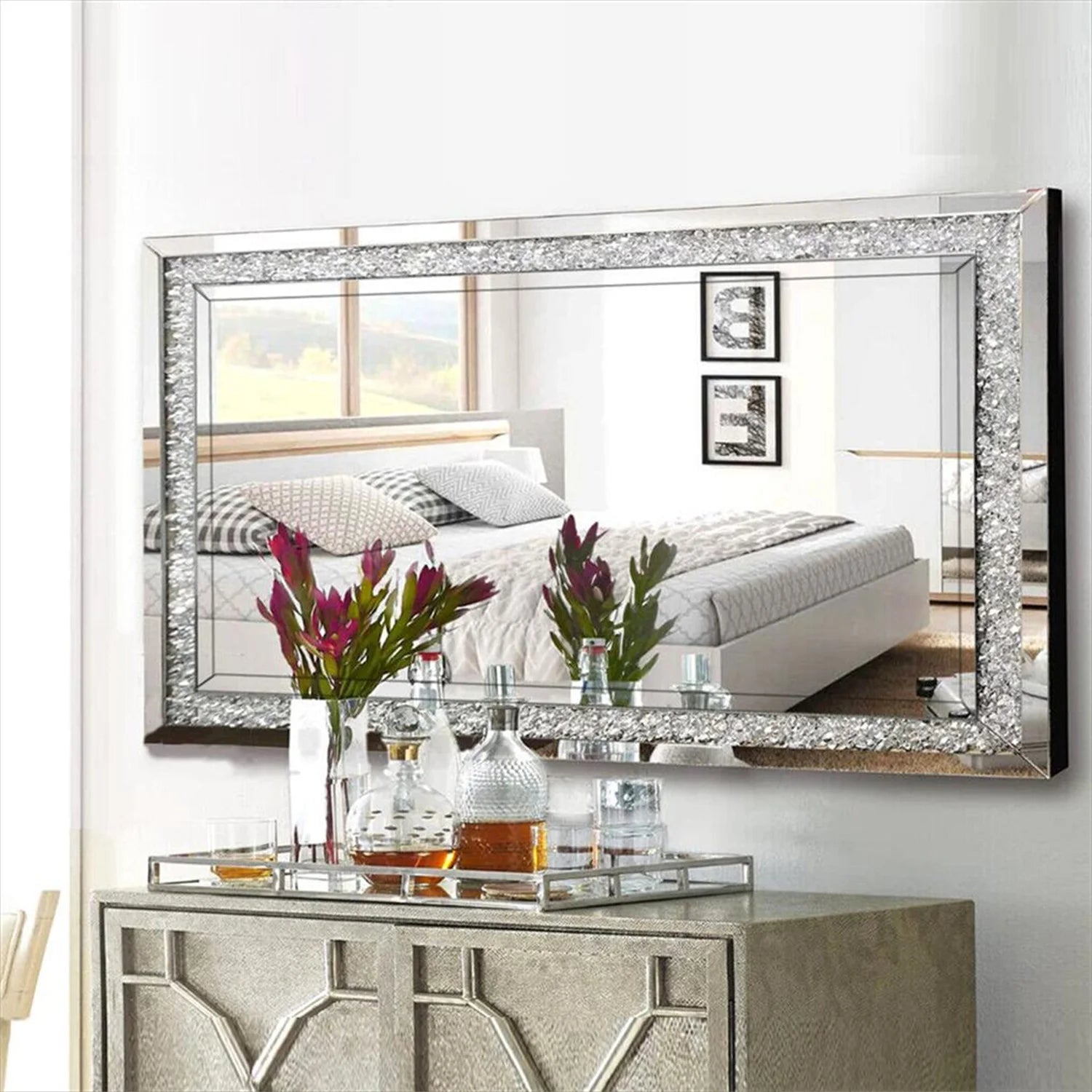 Rectangular Diamond Wall Mirror