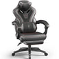 Black Gaming Chair with Footrest