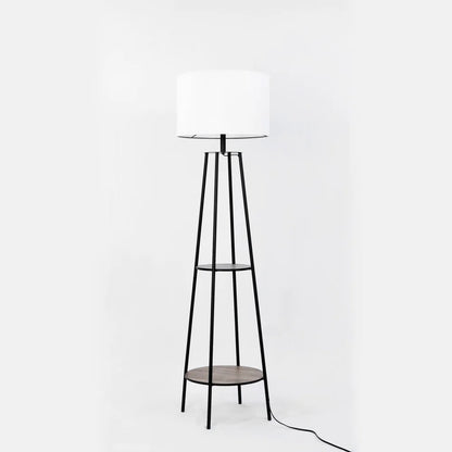 Floor Lamp with 2 Shelves