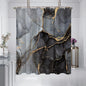 Shower Curtain Black Marble Pattern