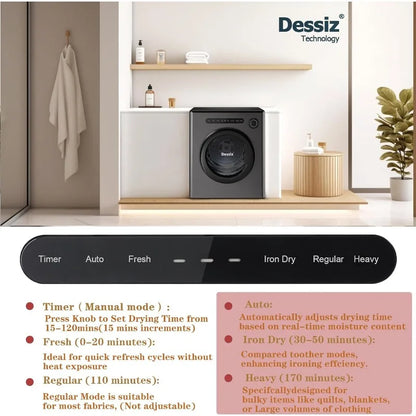 Compact Dryer with Exhaust Pipe