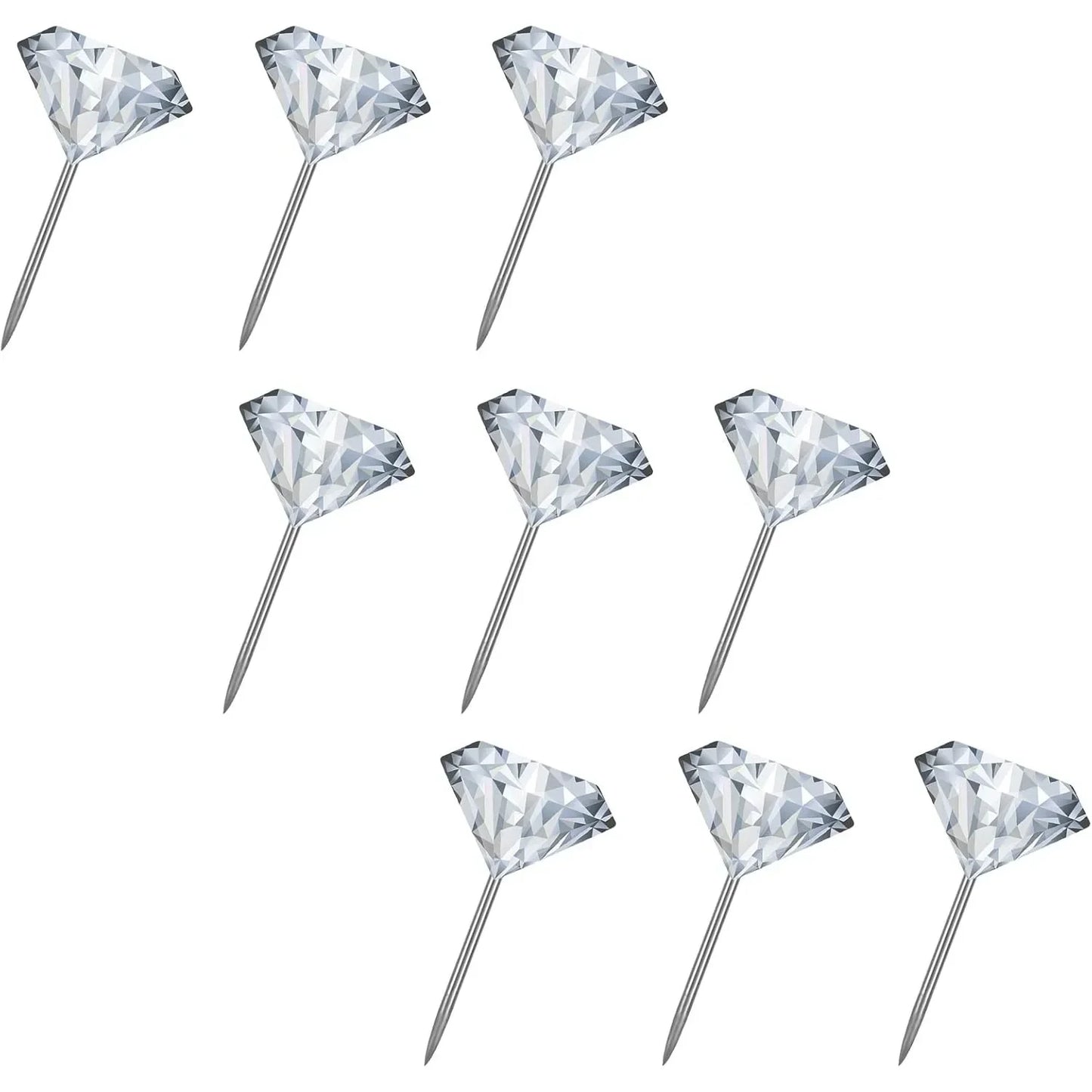 100PCS Diamond Thumbtacks