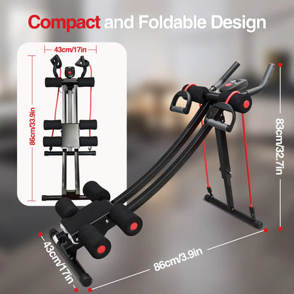 Foldable Abdominal Machine LCD Display