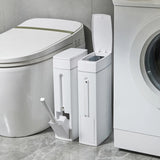 Slim Trash Can with Cleaning Brush