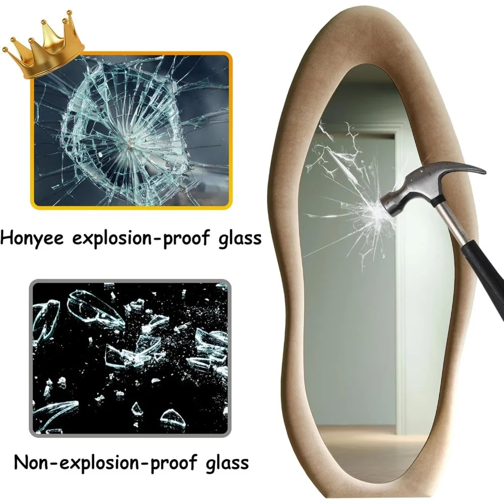 Irregular Wave Full-Length Mirror